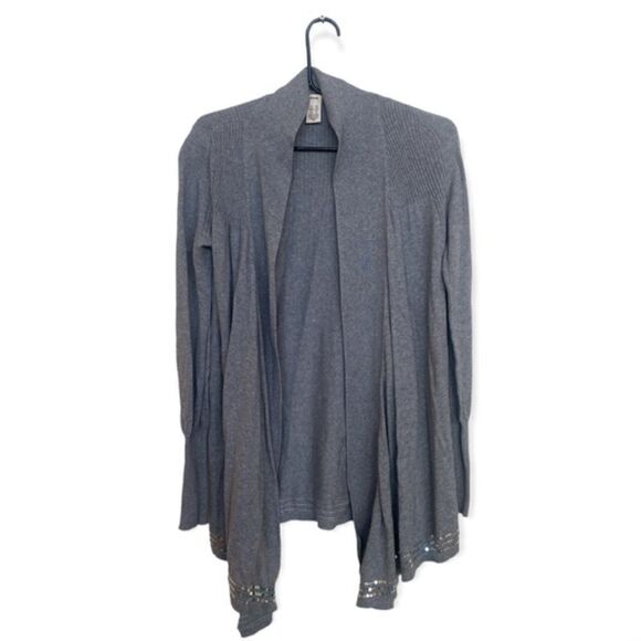 DKNY Jeans SZ XS grey lightweight open cardigan cover up - Picture 1 of 5